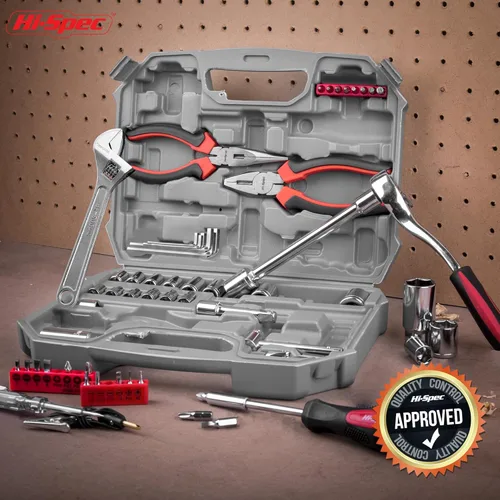 Miniatura 7 de Hi-Spec Tools - Juego de herramientas manuales de mecánica automotriz SAE de 67 piezas. Reparaciones completas de automóviles, motocicletas, motores