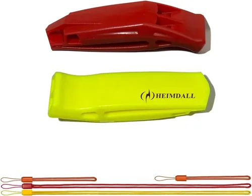 Miniatura 10 de HEIMDALL Silbato de Emergencia con Cordón para Seguridad en Navegación, Campamento, Montañismo, Caza, Señalización de Rescate de Supervivencia