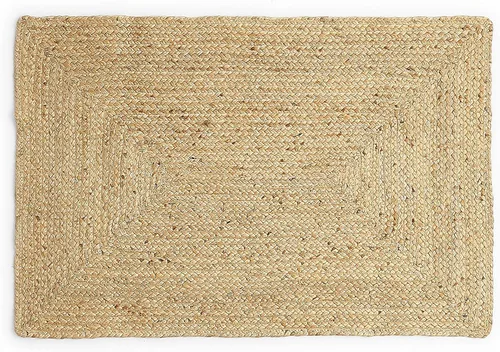 Miniatura 3 de RedEarth · Alfombra rectangular - 2'x3' de yute natural trenzada con respaldo antideslizante - Alfombra boho tejida a mano para dormitorio, cocina