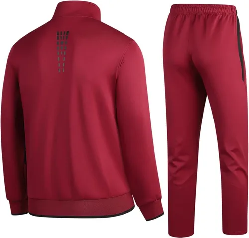 Miniatura 2 de Conjunto deportivo casual de manga larga para hombre, sudadera con cremallera completa, chaqueta y pantalones para correr, trajes de 2 piezas