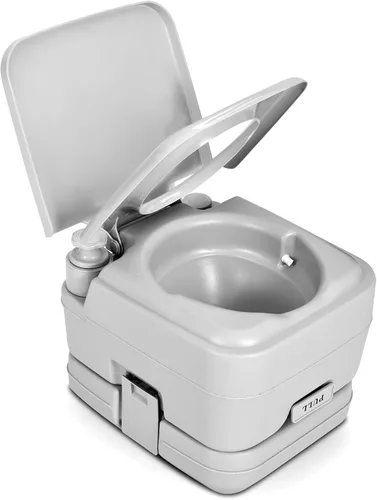 YITAHOME Inodoro portátil para camping, inodoro de viaje para caravana, tanque de residuos desmontable de 2.6 galones, boquillas de agua dobles,