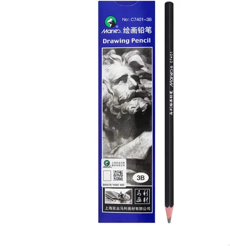Miniatura 3 de Lápices de bocetos, pinturas artísticas, lápices de madera, lápices profesionales, 12 piezas (3B)