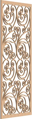 Miniatura 20 de 9 3/8"W x 24 3/8"H x 1/4"T Marilla Decorativos Paneles de Pared de Madera Calado, Abedul