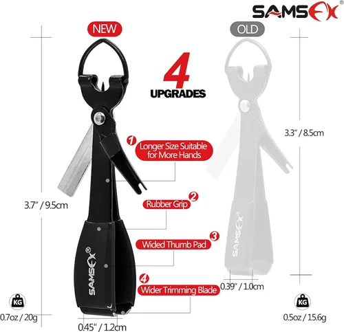 Miniatura 4 de SAMSFX Herramienta para atar nudos de pesca, pinzas de pesca con mosca multifuncionales con retractor, hilo de pesca Knot Tyer, nudos de uñas