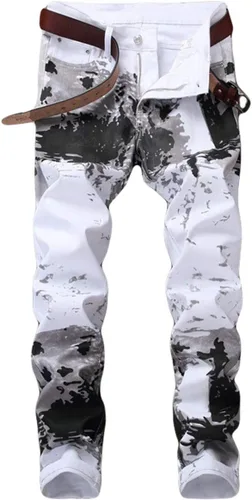 Miniatura 21 de Enrica Pantalones vaqueros estampados casuales para hombre