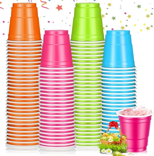 Miniatura 14 de Roshtia Paquete de 100 vasos de plástico de 2 onzas, mini vasos de chupito desechables de graduación de 2 onzas para fiesta de graduación, boda