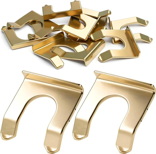 Miniatura 8 de 10 piezas de clips de línea de freno, clips de línea de freno de metal en forma de U, retenedor de línea de freno, soporte de manguera de freno, 10