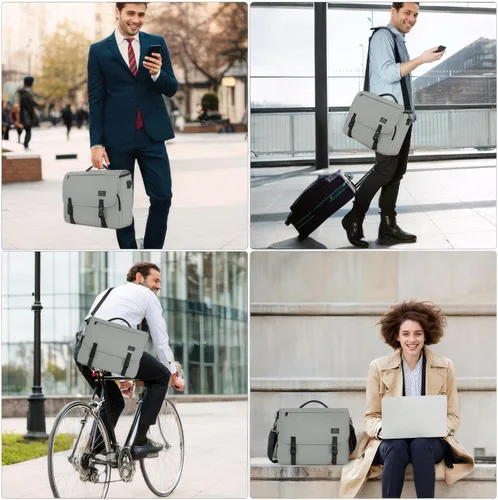 Miniatura 60 de MATEIN Bolsa tipo mensajero para hombres, mochila escolar para adolescentes, ligera de 17.3 pulgadas, maletín para laptop grande, bolsa cruzada