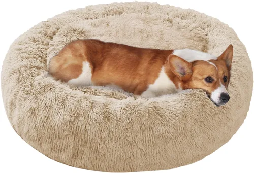 Miniatura 41 de JOLLYVOGUE - Cama para perros y gatos, cama relajante y antiestrés para mascotas y perros pequeños, cojín esponjoso en forma de dona para mascotas