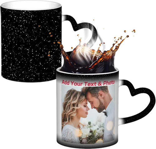 Tazas de café con foto personalizada, taza de café personalizada con imagen, tazas personalizadas, regalos para hombres y mujeres (A-taza negra con