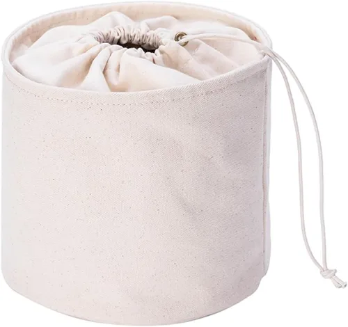 Organizador de bolso alto para mujer, de lona, redondo, organizador de bolso, bolso organizador redondo para cosméticos, bolsa de maquillaje