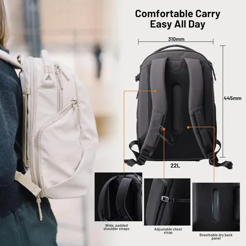 Miniatura 8 de PGYTECH OneGo Lite 22L Mochila para Cámara Resistente al Agua DSLR/Sin Espejo para Sony/Canon/Fujifilm, Mochila para Dron, Montura para Trípode