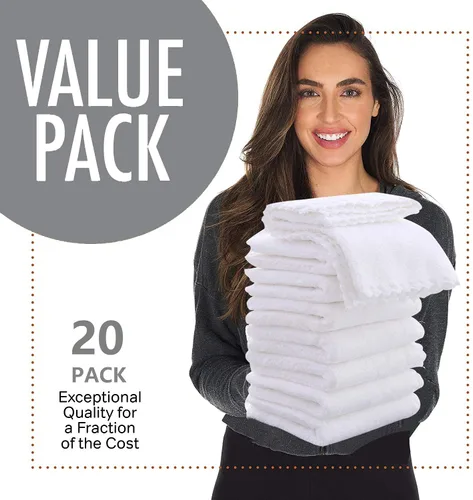 Miniatura 2 de Paquete de 20 pañitos grandes para bebés, de 20 por 10 pulgadas, son ultra absorbentes, se pueden lavar a mano, ideales para recién nacidos, toalla