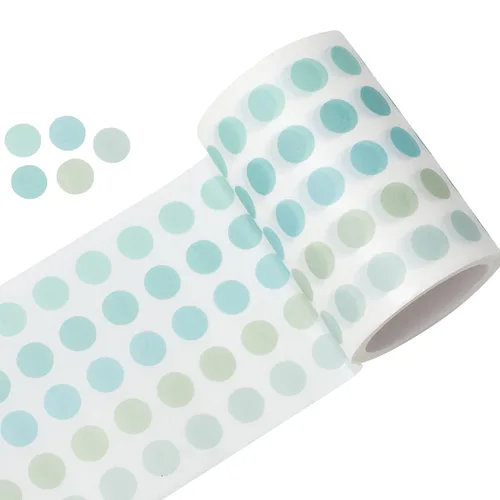 Miniatura 13 de YUBBAEX Morandi Cinta Washi de Puntos de 5/16" Pegatinas Redondas 1250 Puntos Adhesivos para Bullet Journal Planificador Scrapbooking 2 3/8" x 10