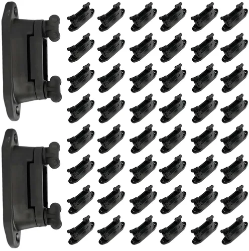 Paquete de 50 pinzas de cinta eléctrica para cercas aislantes tensores de estiramiento de esquina, cinta adhesiva para poste de madera