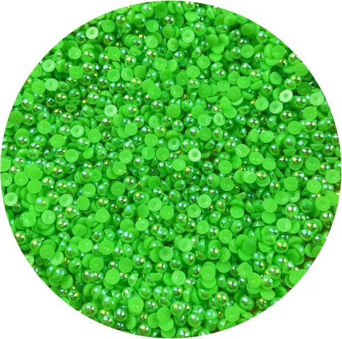 Miniatura 32 de 1000 piezas de cuentas de perla media de 5 mm cuentas de perla plana cuentas de perla redondas planas de plástico para manualidades, embellecimiento