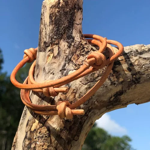 Miniatura 12 de 3 mm Men Genuine Leather Bracelet - Handmade Adjustable Cuff, Mens Minimalism Leather Wrap Wristband, Simple Accessories, Premium Leather, Women