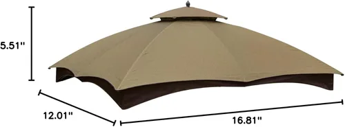 Miniatura 7 de COOSHADE Riplock - Toldo de repuesto para cenador independiente Lowe's Allen Roth #GF-12S004B-1 (Jaque)