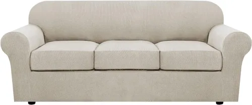 Miniatura 112 de H.VERSAILTEX - 3 fundas de sofá elásticas para 2 cojines de sofá. Fundas para muebles de sala de estar (funda base más 2 fundas de cojín de asiento)