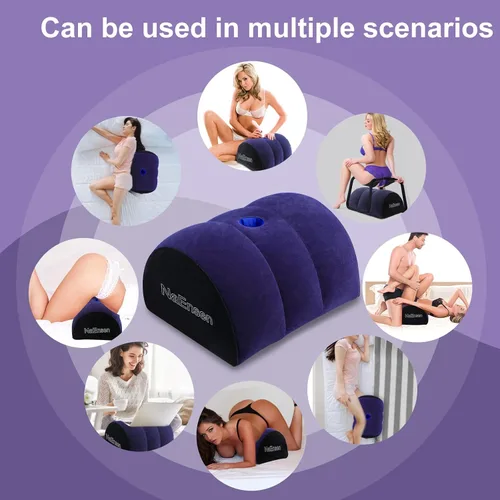 Miniatura 3 de Juguetes sexuales Consolador Almohada Media Luna Adulto ToyMount para Coupe Sexo Mujeres G SpotPosition Cojín multifuncional InflableSupport Almohada