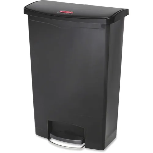 Miniatura 20 de Rubbermaid Commercial Products - Bote de basura Streamline Slim con pedal Papelera de plástico, 4 galones (15 litros), color rojo, con manos