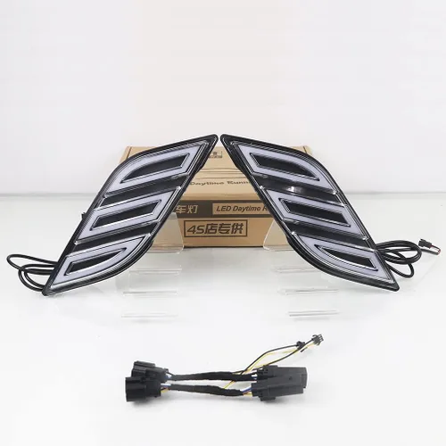 Miniatura 4 de Luces LED de Marcador Lateral del Parachoques para Ford Raptor F150 2015-2020, Luz de Marcha Diurna Blanca/Ámbar Switchback con Señal de Giro