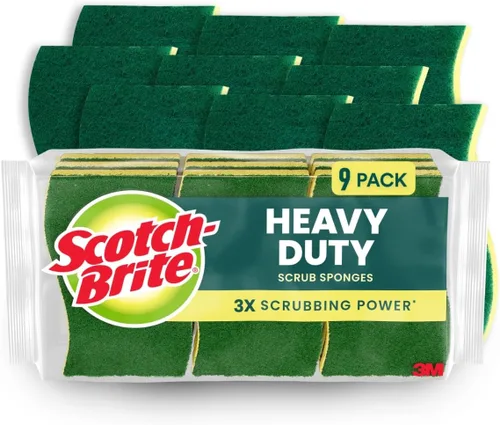 Miniatura 14 de Scotch-Brite Heavy Duty Scrub Sponge, 24 Kitchen Sponges Designed for Tough Messes in The Kitchen that Last 3X Longer*, Best for Cast Iron Skillets