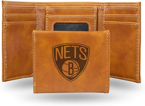 Miniatura 22 de NBA Rico Industries - Billetera triple grabada con láser y tres pliegues, accesorio para hombre Negro