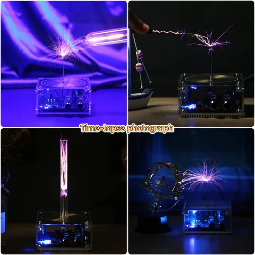 Miniatura 13 de Joytech Bluetooth Music Tesla Coil Arco Plasma Bocina de transmisión inalámbrica Modelo de juguete de escritorio experimento SSTC SS02