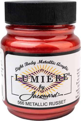 Miniatura 70 de Jacquard Lumiere Pintura para Tela de 2.25oz Turquesa Nacarado - Pintura Metálica para Tela, Cuero, Lienzo, Papel y Madera - Pintura Acrílica