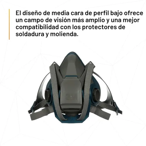 Miniatura 10 de 3M Respirador reutilizable de media cara con cierre rápido Rugged Comfort