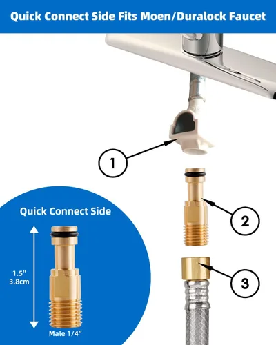 Miniatura 4 de Hygie Rinse Accesorio universal para grifo de fregadero de cocina, accesorio de cabezal rociador compatible con el rociador de grifo Moen, rociador