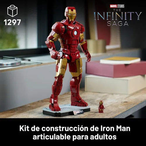 Miniatura 2 de LEGO Marvel Iron Man Mark 3 Edición de coleccionistas - Set de construcción de superhéroe posable con minifigura de Mark 3 para adultos, de 18 años