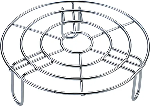 Rejilla de refrigeración con patas de diámetro 6.3 pulgadas de diámetro, estante de vapor redondo de acero inoxidable con alambre cruzado para