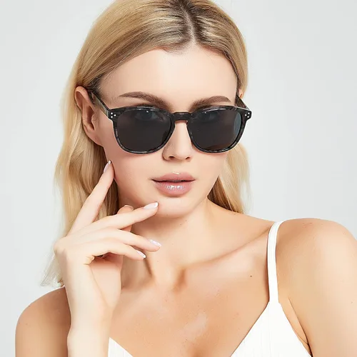 Miniatura 2 de Gafas de sol polarizadas para mujer con protección UV para mujer, a la moda, grandes sombras con marco de acetato BC2110