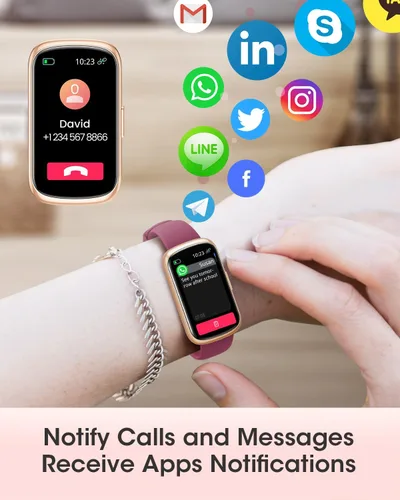 Miniatura 6 de Relojes de fitness para mujer, rastreador de actividad física con monitor de frecuencia cardíacaSpO2, relojes inteligentes para mujeres