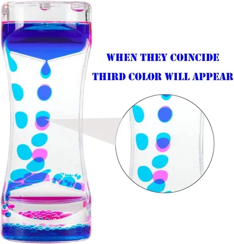Miniatura 5 de Oneshow Liquid Motion Bubbler - Juguetes sensoriales coloridos de aceite y agua, reloj de arena, temporizador, actividad, juguete fidget para niños