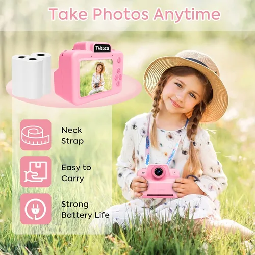 Miniatura 4 de Cámara de impresión instantánea para niños, cámara instantánea para niños de 3, 4, 5, 6, 7, 8, 9, 10 años, regalos de cumpleaños, Navidad, regalo