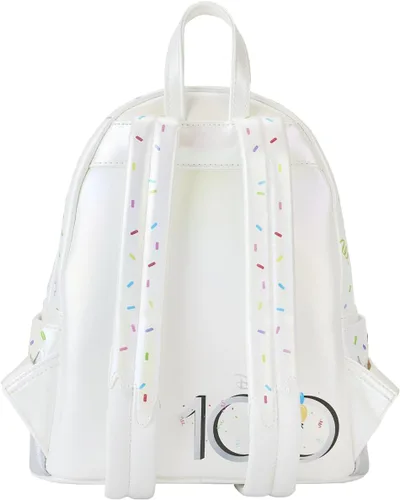 Miniatura 4 de Loungefly Disney 100 Celebration Cake Mini Mochila Mochilas Disney, Blanco, Moderno