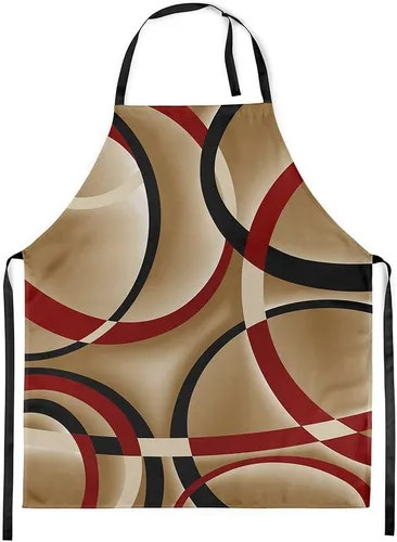 Miniatura 32 de Castle Fairy Delantal de cocina geométrico en espiral, moderno delantal impermeable con rayas simples para adultos (sin bolsillo), 31 x 26 pulgadas