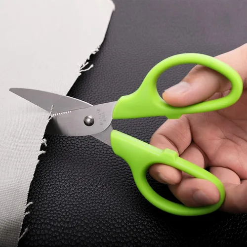 Miniatura 5 de Tijeras multiusos verdes, tijeras rectas y resistentes de 6 pulgadas para oficina, escuela, estudiante, hogar, uso general, tela de costura