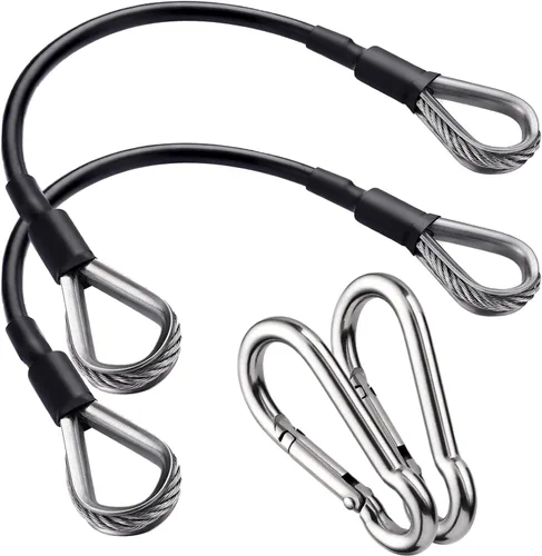 2 piezas de extensión de cable para gimnasio, accesorios de reemplazo para máquina de cable, accesorios de polea de cable para gimnasio - cuerda de
