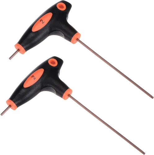 uxcell Llave hexagonal de extremo de bola de 0.079 in, llave inglesa con mango en T, acero métrico S2 2 piezas
