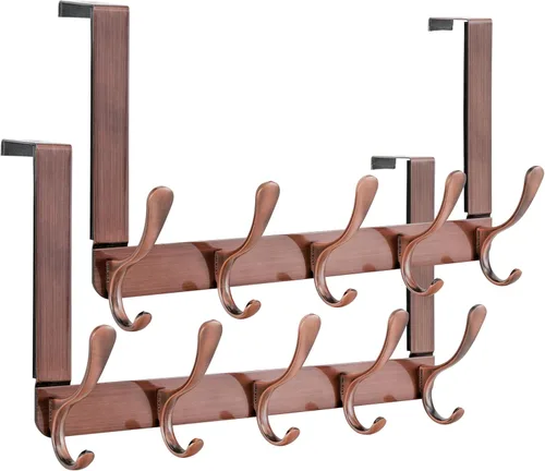 Miniatura 15 de SKOLOO Gancho para colgar sobre la puerta, ganchos para colgar ropa, toallas, abrigos, sombreros, gancho para toallas sobre la puerta, color blanco