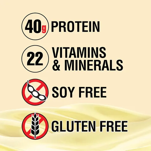 Miniatura 3 de Lean Body - Batido de reemplazo de comida de vainilla todo en uno. 40g de proteína, mezcla de suero MRP, 8g de grasas saludables y fibra, 22