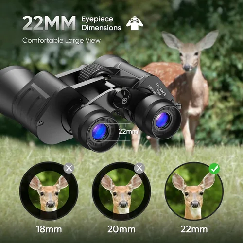 Miniatura 6 de Prismáticos militares con zoom de alta potencia de 10-30x50 para adultos, visión nocturna con poca luz/impermeable para uso diario/prisma