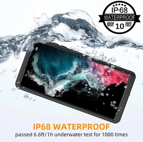 Miniatura 2 de YMCCOOL Funda para Samsung Galaxy S22 Ultra Waterprooof, con protector de pantalla sensible integrado a prueba de golpes, resistente a prueba