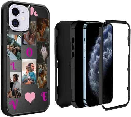 Miniatura 44 de Funda de fotos personalizada para iPhone 11 Apple Phone Plaid Collage - Imagen personalizada para hacer fotos en 3 híbridos gruesos resistentes