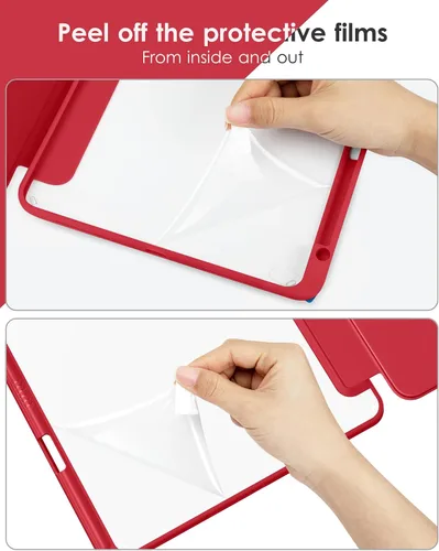 Miniatura 7 de DTTOCASE - Funda para iPad de 10.ª generación de 2022, 10.9”, reverso transparente y marco de poliuretano termoplástico antigolpes
