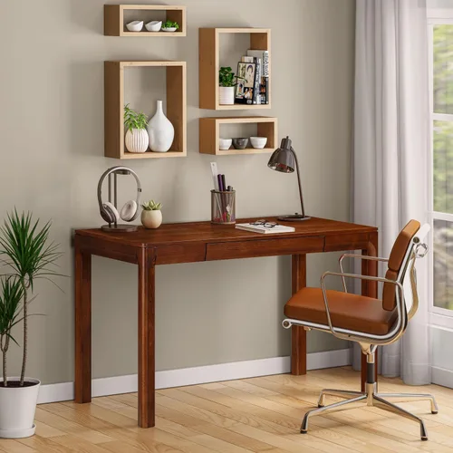 Miniatura 18 de NTC Flow Mesa de Café Moderna de Madera Rectangular con Cajón Oculto – Resistente al Agua y al Calor, Negro Quemado